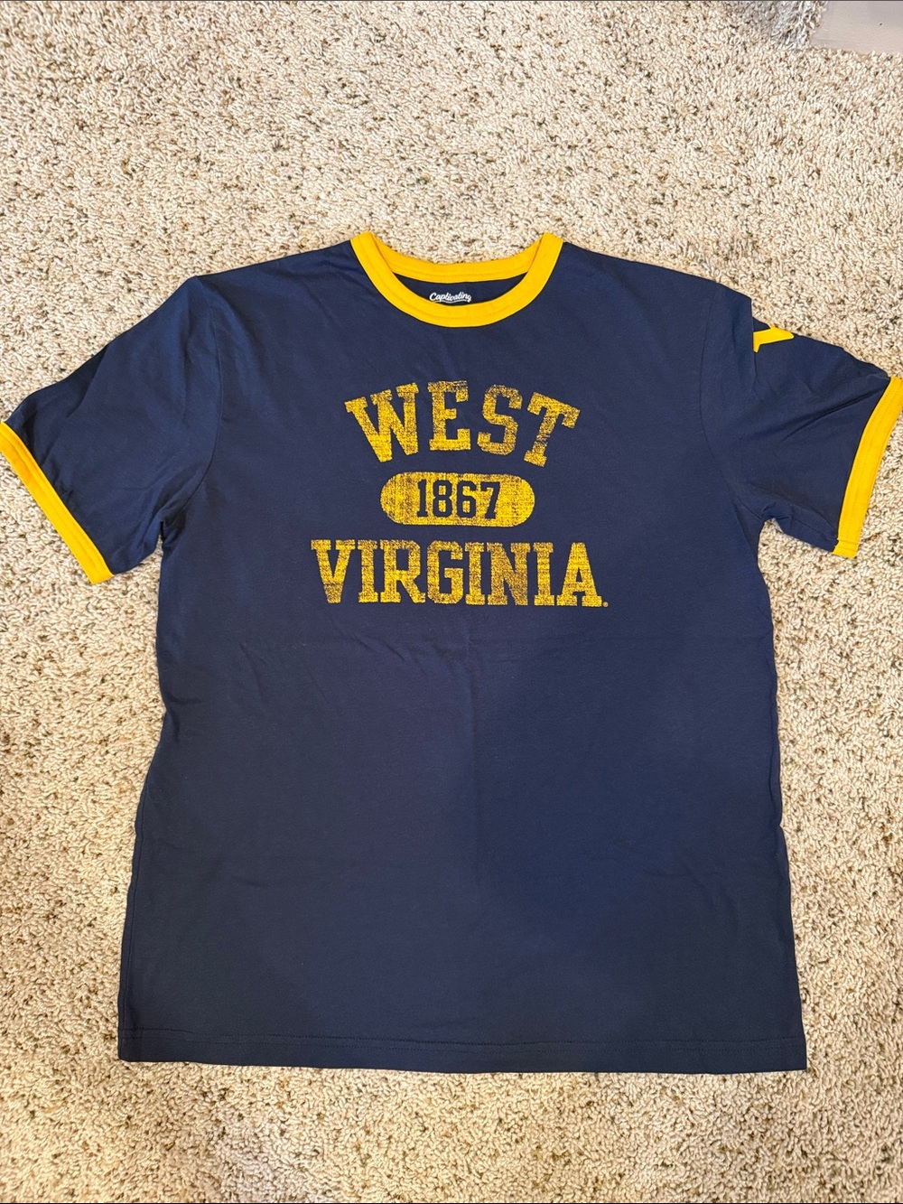 West Virginia 1867 Navy & Gold Short Sleeve Tee